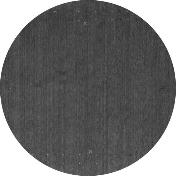 Ahgly Company Indoor Round Abstract Gray Contemporary Area Rugs, 5' Round