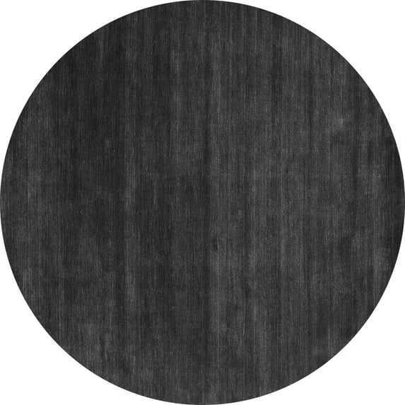 Ahgly Company Indoor Round Abstract Gray Contemporary Area Rugs, 5' Round