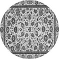 thumbnail image 1 of Ahgly Company Indoor Round Abstract Gray Modern Area Rugs, 3' Round, 1 of 4