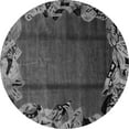 thumbnail image 1 of Ahgly Company Indoor Round Abstract Gray Modern Area Rugs, 3' Round, 1 of 4