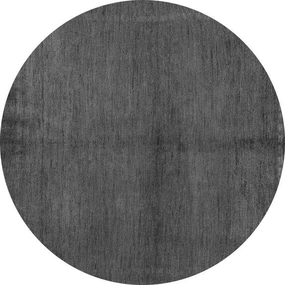 Ahgly Company Indoor Round Abstract Gray Modern Area Rugs, 4' Round