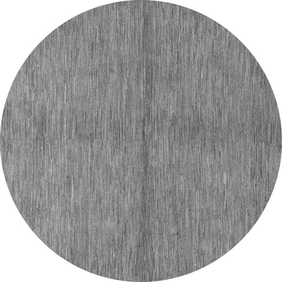 Ahgly Company Indoor Round Abstract Gray Modern Area Rugs, 5' Round