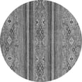 thumbnail image 1 of Ahgly Company Indoor Round Abstract Gray Modern Area Rugs, 6' Round, 1 of 4