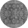 thumbnail image 1 of Ahgly Company Indoor Round Abstract Gray Modern Area Rugs, 8' Round, 1 of 4