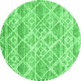 thumbnail image 1 of Ahgly Company Indoor Round Abstract Green Contemporary Area Rugs, 3' Round, 1 of 1