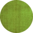 thumbnail image 1 of Ahgly Company Indoor Round Abstract Green Contemporary Area Rugs, 3' Round, 1 of 1