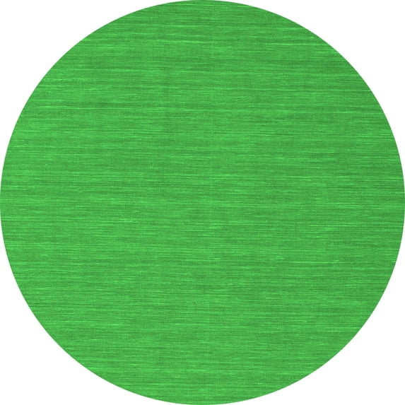 Ahgly Company Indoor Round Abstract Green Contemporary Area Rugs, 4' Round