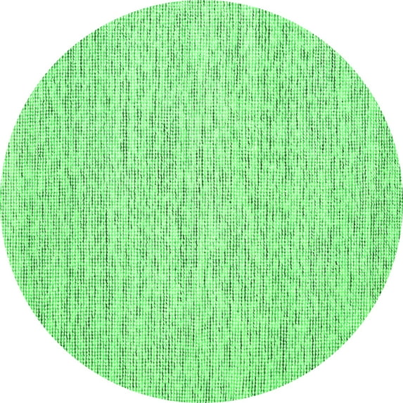 Ahgly Company Indoor Round Abstract Green Contemporary Area Rugs, 6' Round
