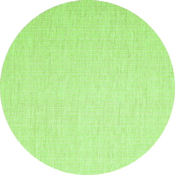 Ahgly Company Indoor Round Abstract Green Contemporary Area Rugs, 7' Round