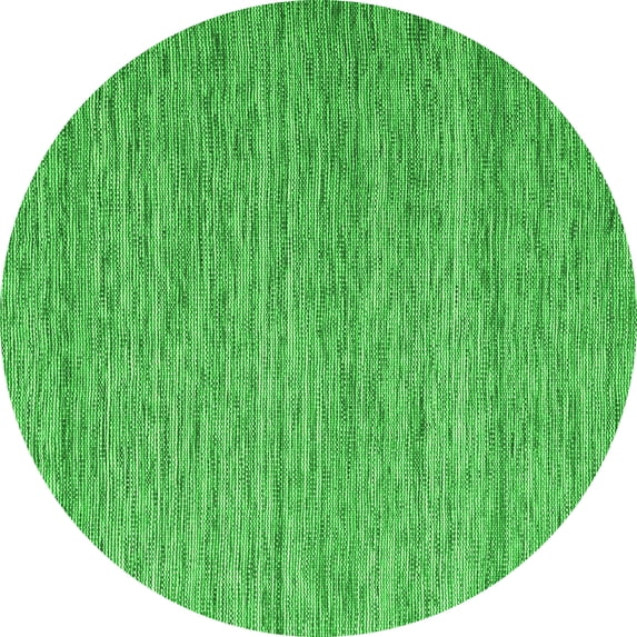 Ahgly Company Indoor Round Abstract Green Contemporary Area Rugs, 8' Round