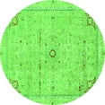 thumbnail image 1 of Ahgly Company Indoor Round Abstract Green Modern Area Rugs, 3' Round, 1 of 4