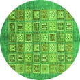 thumbnail image 1 of Ahgly Company Indoor Round Abstract Green Modern Area Rugs, 3' Round, 1 of 4