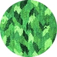 thumbnail image 1 of Ahgly Company Indoor Round Abstract Green Modern Area Rugs, 5' Round, 1 of 4