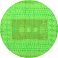 thumbnail image 1 of Ahgly Company Indoor Round Abstract Green Modern Area Rugs, 5' Round, 1 of 4