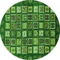 thumbnail image 1 of Ahgly Company Indoor Round Abstract Green Modern Area Rugs, 6' Round, 1 of 4
