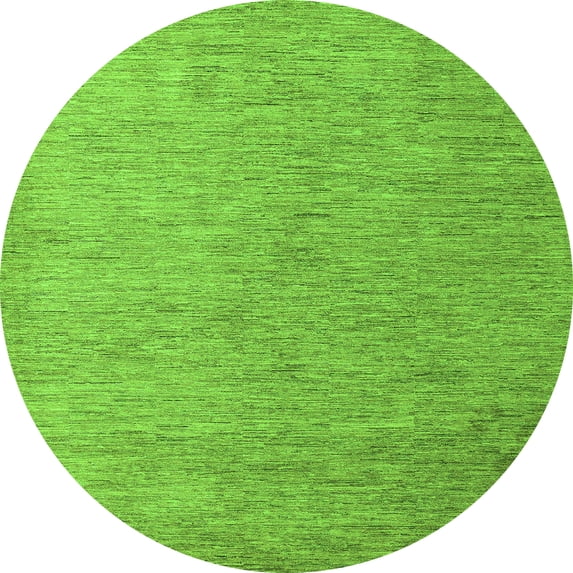 Ahgly Company Indoor Round Abstract Green Modern Area Rugs, 6' Round
