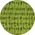 thumbnail image 1 of Ahgly Company Indoor Round Abstract Green Modern Area Rugs, 6' Round, 1 of 4