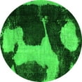 thumbnail image 1 of Ahgly Company Indoor Round Abstract Green Modern Area Rugs, 6' Round, 1 of 4