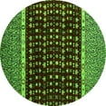 thumbnail image 1 of Ahgly Company Indoor Round Abstract Green Modern Area Rugs, 7' Round, 1 of 4