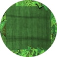 thumbnail image 1 of Ahgly Company Indoor Round Abstract Green Modern Area Rugs, 7' Round, 1 of 4