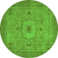 thumbnail image 1 of Ahgly Company Indoor Round Abstract Green Modern Area Rugs, 8' Round, 1 of 4