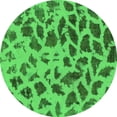 thumbnail image 1 of Ahgly Company Indoor Round Abstract Green Modern Area Rugs, 8' Round, 1 of 4