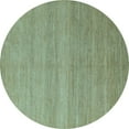 thumbnail image 1 of Ahgly Company Indoor Round Abstract Light Blue Modern Area Rugs, 3' Round, 1 of 4