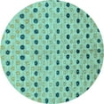 thumbnail image 1 of Ahgly Company Indoor Round Abstract Light Blue Modern Area Rugs, 4' Round, 1 of 4
