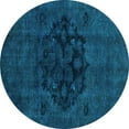 thumbnail image 1 of Ahgly Company Indoor Round Abstract Light Blue Modern Area Rugs, 6' Round, 1 of 4