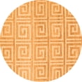 thumbnail image 1 of Ahgly Company Indoor Round Abstract Orange Contemporary Area Rugs, 3' Round, 1 of 1