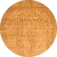 thumbnail image 1 of Ahgly Company Indoor Round Abstract Orange Contemporary Area Rugs, 3' Round, 1 of 1
