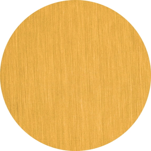 Ahgly Company Indoor Round Abstract Orange Contemporary Area Rugs, 6' Round