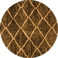 thumbnail image 1 of Ahgly Company Indoor Round Abstract Orange Modern Area Rugs, 7' Round, 1 of 4