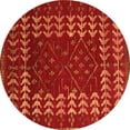 thumbnail image 1 of Ahgly Company Indoor Round Abstract Orange Modern Area Rugs, 8' Round, 1 of 4