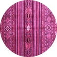 thumbnail image 1 of Ahgly Company Indoor Round Abstract Pink Contemporary Area Rugs, 8' Round, 1 of 4
