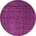 thumbnail image 1 of Ahgly Company Indoor Round Abstract Pink Modern Area Rugs, 4' Round, 1 of 4