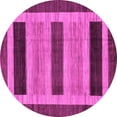 thumbnail image 1 of Ahgly Company Indoor Round Abstract Pink Modern Area Rugs, 4' Round, 1 of 4