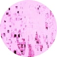 thumbnail image 1 of Ahgly Company Indoor Round Abstract Pink Modern Area Rugs, 8' Round, 1 of 4