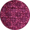 thumbnail image 1 of Ahgly Company Indoor Round Abstract Pink Modern Area Rugs, 8' Round, 1 of 4