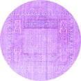 thumbnail image 1 of Ahgly Company Indoor Round Abstract Purple Contemporary Area Rugs, 5' Round, 1 of 4