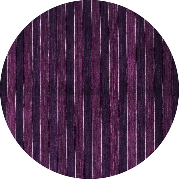Ahgly Company Indoor Round Abstract Purple Contemporary Area Rugs, 7' Round