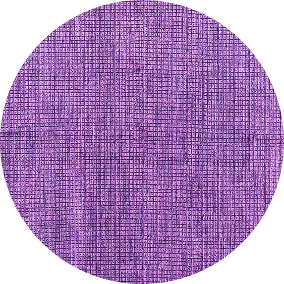 Ahgly Company Indoor Round Abstract Purple Modern Area Rugs, 3' Round