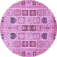 thumbnail image 1 of Ahgly Company Indoor Round Abstract Purple Modern Area Rugs, 6' Round, 1 of 4