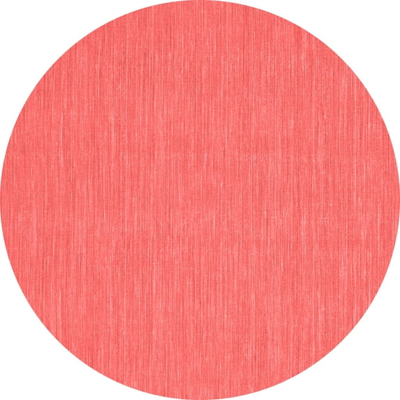 Ahgly Company Indoor Round Abstract Red Contemporary Area Rugs, 3' Round
