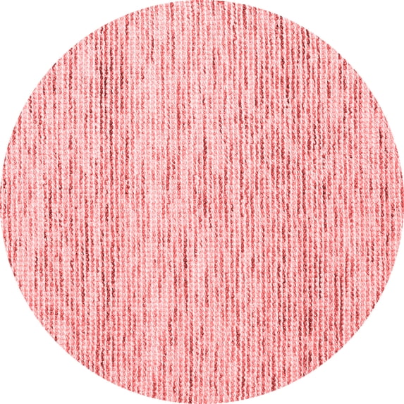 Ahgly Company Indoor Round Abstract Red Contemporary Area Rugs, 4' Round