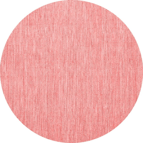 Ahgly Company Indoor Round Abstract Red Contemporary Area Rugs, 5' Round