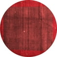 thumbnail image 1 of Ahgly Company Indoor Round Abstract Red Contemporary Area Rugs, 6' Round, 1 of 4