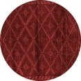 thumbnail image 1 of Ahgly Company Indoor Round Abstract Red Contemporary Area Rugs, 6' Round, 1 of 4