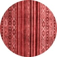 thumbnail image 1 of Ahgly Company Indoor Round Abstract Red Contemporary Area Rugs, 7' Round, 1 of 4