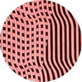 thumbnail image 1 of Ahgly Company Indoor Round Abstract Red Contemporary Area Rugs, 7' Round, 1 of 4
